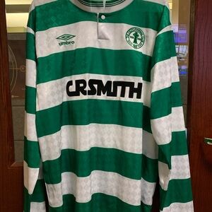 🍀 Glasgow Celtic Umbro 1988 Centenary Season Long Sleeve Jersey XL ⚽️